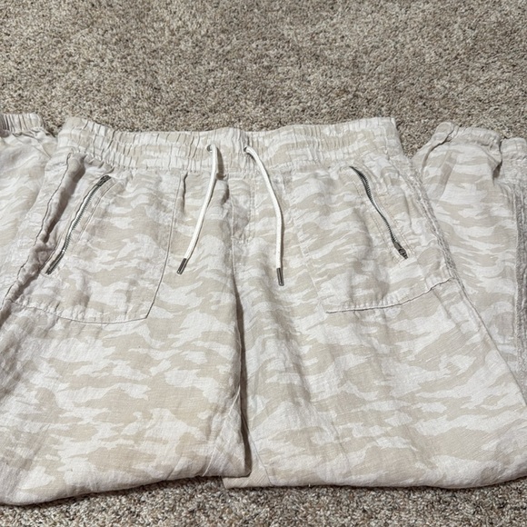 Athleta Beige Camo Linen Joggers - Picture 3 of 4